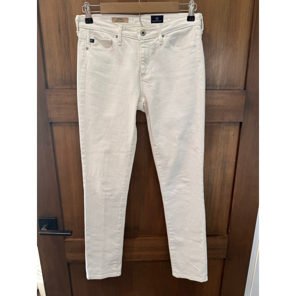 AG Jeans Adriano Goldschmied The Prima Mid-Rise‎ Cigarette White Size 26